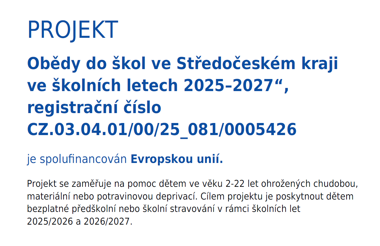 Projekt Obědy do škol